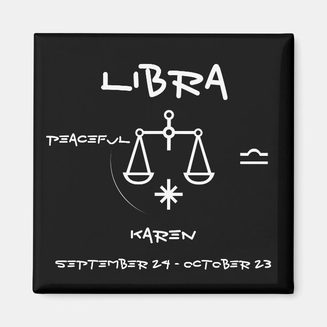 Libra Personalize Magnet (Front)