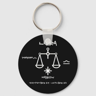 Libra Personalized Keychain