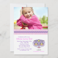 Libra Photo Birthday Party Invitation
