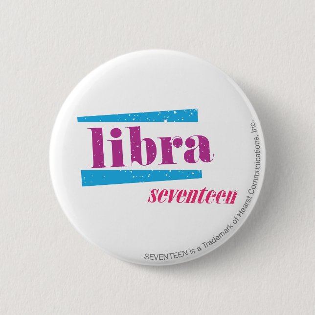 Libra Purple 2 Inch Round Button (Front)