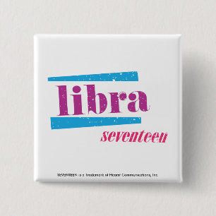 Libra Purple 2 Inch Square Button