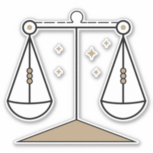 Libra Scales Air Sign black astrological symbol