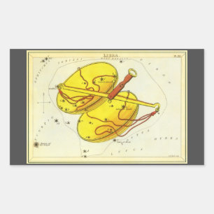Libra Scales Vintage Constellation Urania's Mirror Sticker