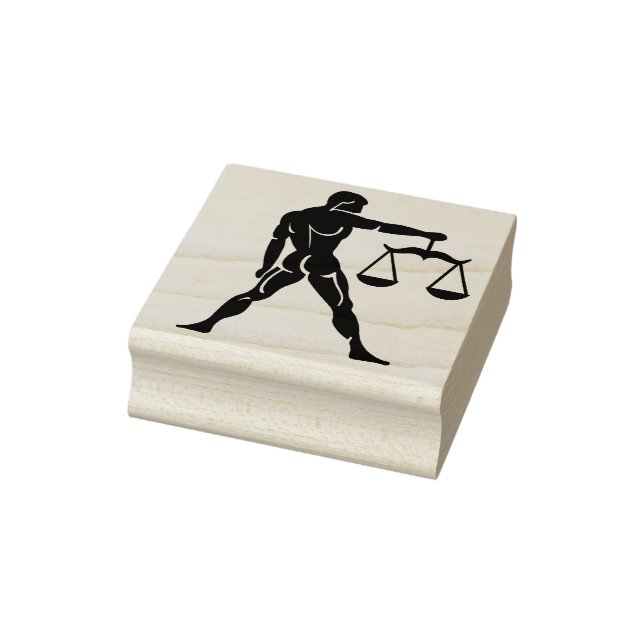 libra scales zodiac art stamp (Stamp)