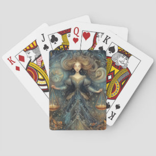 Libra Scales Zodiac Astrology Mystical Birthday Playing Cards