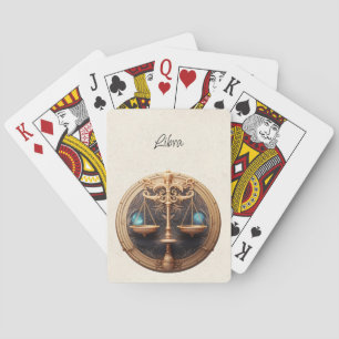 Libra Scales Zodiac Minimalist Playing Cards