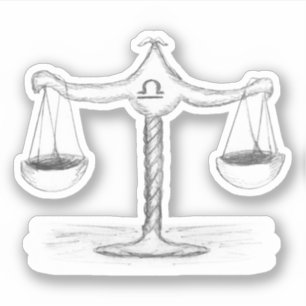 Libra Scales Zodiac Sketch