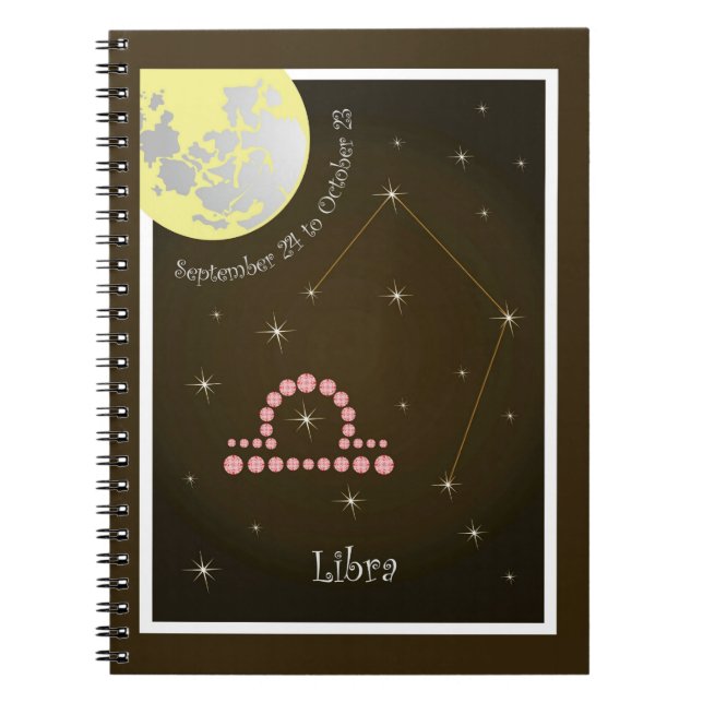 Libra September 24 to October 23 Notizheft Notebook (Front)