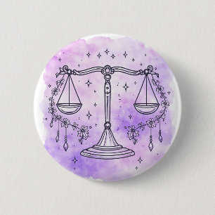 Libra Sign 2 Inch Round Button