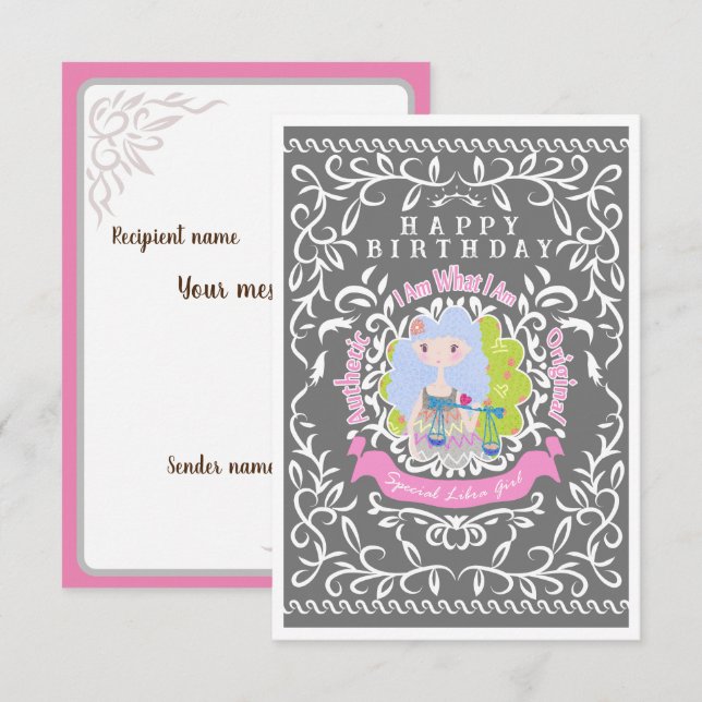 Libra Sign Birthday (Front/Back)