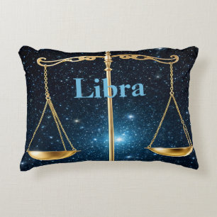 Libra sign of the zodiac accent pillow