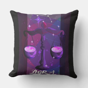 Libra Sign Throw Pillow
