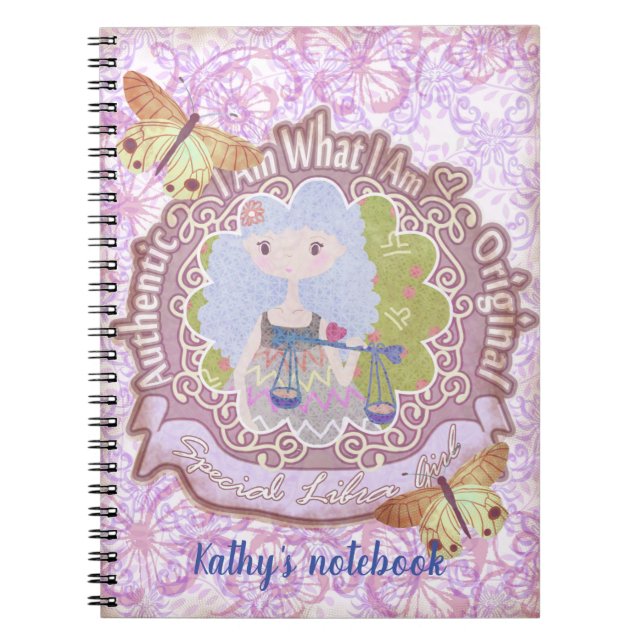 Libra signs. Personalized. notebook (Front)