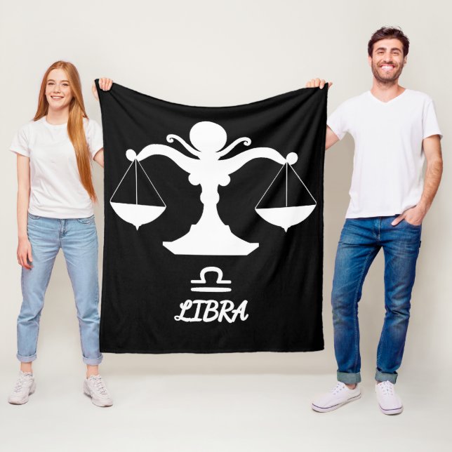 Libra Silhouette Fleece Blanket (In Situ)