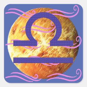 Libra Square Sticker