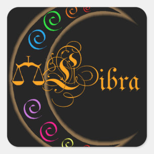 Libra Square Sticker