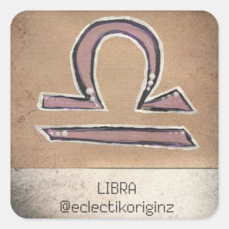 Libra Square Sticker