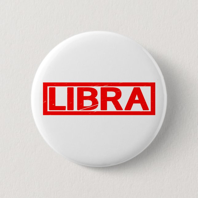 Libra Stamp 2 Inch Round Button (Front)