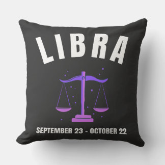 Libra star sign throw pillow