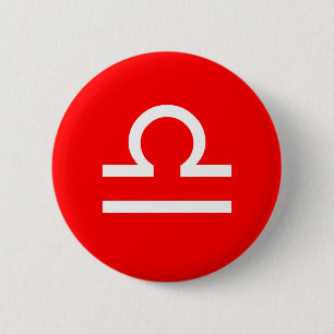 Libra Symbol 2 Inch Round Button