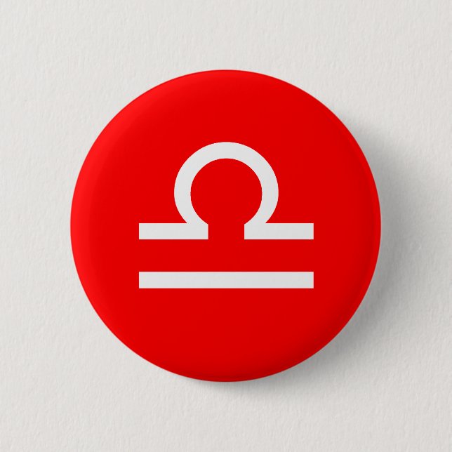 Libra Symbol 2 Inch Round Button (Front)