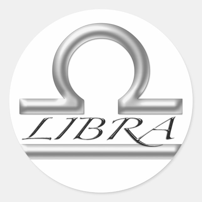 Libra Symbol Classic Round Sticker (Front)
