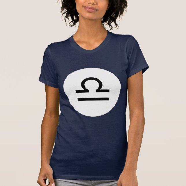 Libra Symbol - Dark Tee - Customized (Front)