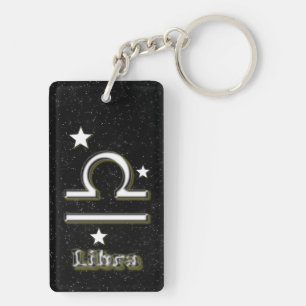 Libra symbol keychain