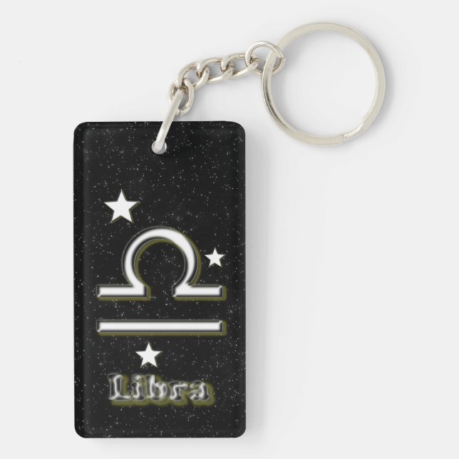 Libra symbol keychain (Back)