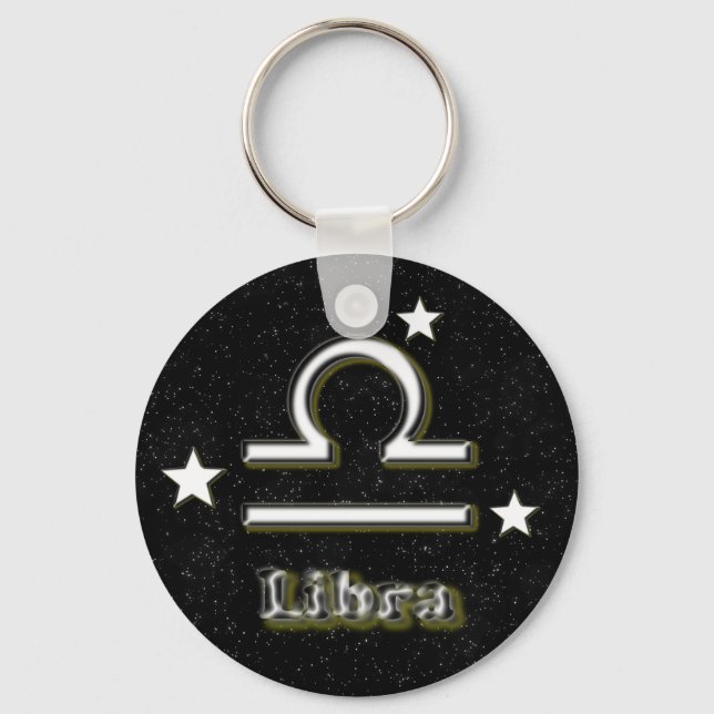 Libra symbol keychain (Front)