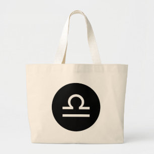 Libra Symbol Large Tote Bag