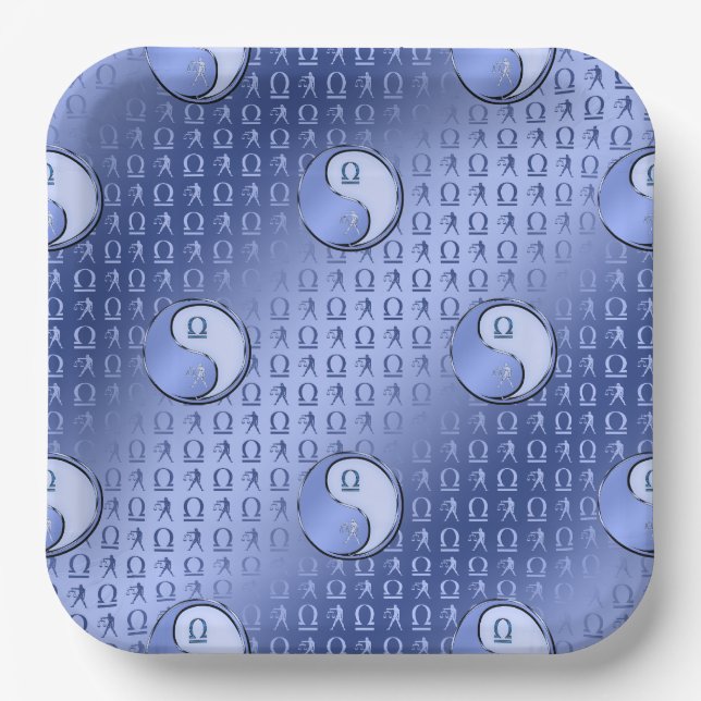 Libra the Scales Paper Plate (Front)