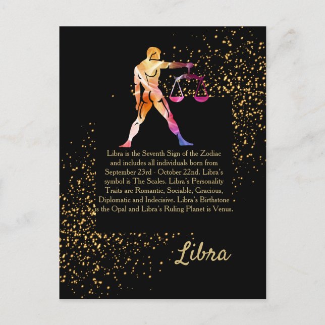 Libra the Scales Postcard (Front)