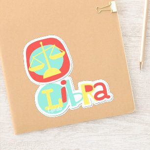 Libra the Scales Zodiac Contour