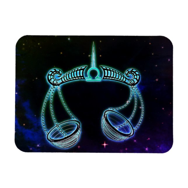 libra the scales zodiac magnet (Horizontal)