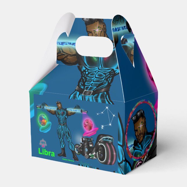 Libra Theme Party Favour Box (Front Side)
