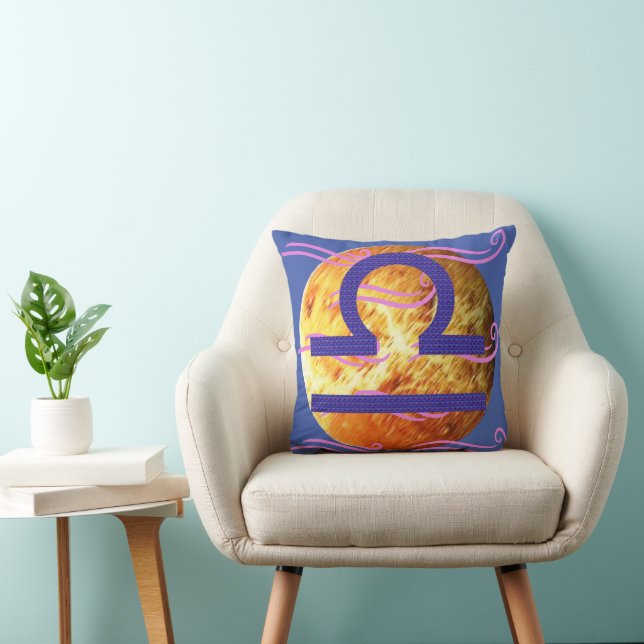 Libra Throw Pillow (Chair)