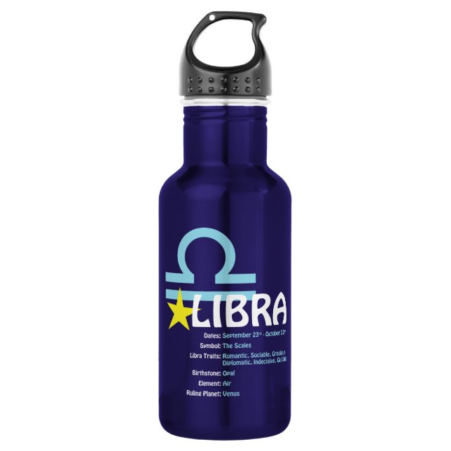 Libra Traits Water Bottle (Front)