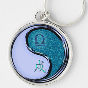 Libra & Water Dog Keychain