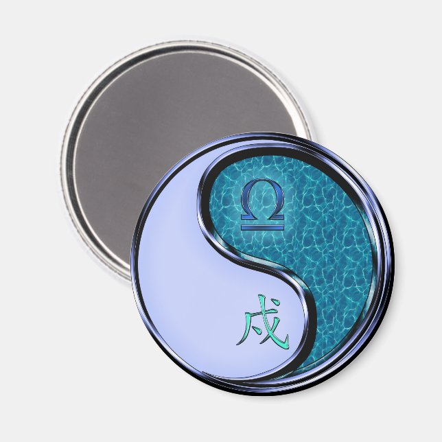 Libra & Water Dog Magnet (Front/Back)