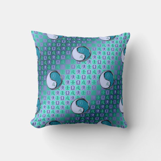 Libra & Water Dog Throw Pillow (Front)