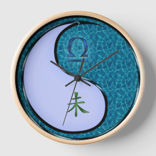 Libra & Water Goat Clock
