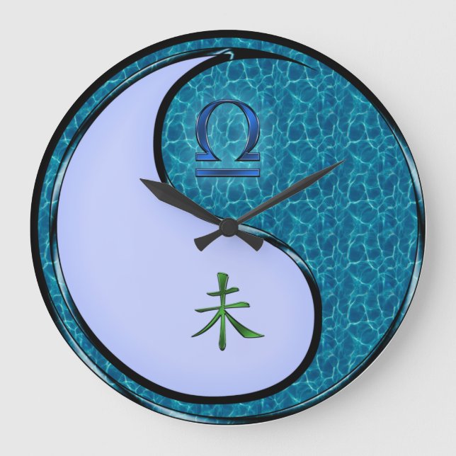 Libra & Water Goat Large Clock (Front)