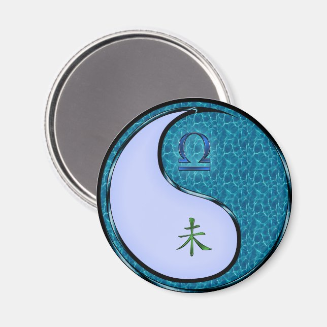 Libra & Water Goat Magnet (Front/Back)