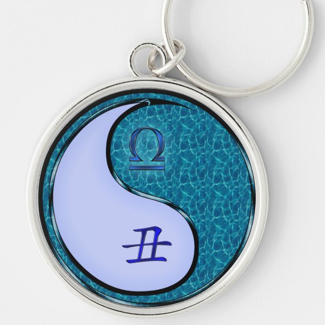 Libra & Water Ox Keychain (Front)