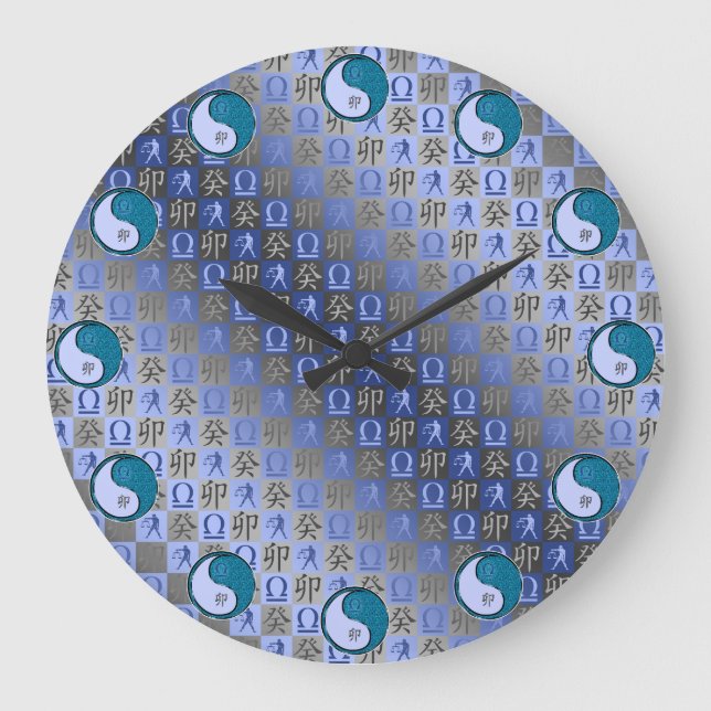 Libra & Water Rabbit Large Clock (Front)
