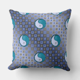 Libra & Water Rabbit Throw Pillow