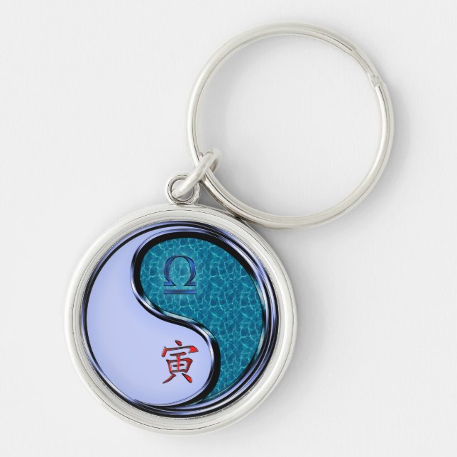 Libra & Water Tiger Keychain (Front)