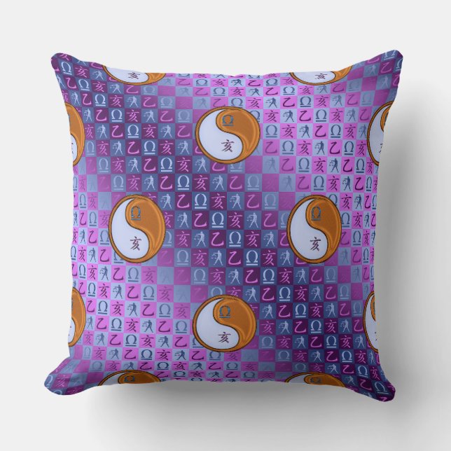 Libra & Wood Boar Throw Pillow (Front)