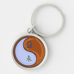Libra & Wood Goat Keychain
